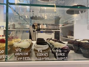 Vegan cupcakes  at Flour Patisserie in Jersey