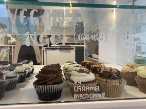 Vegan cupcakes  at Flour Patisserie in Jersey