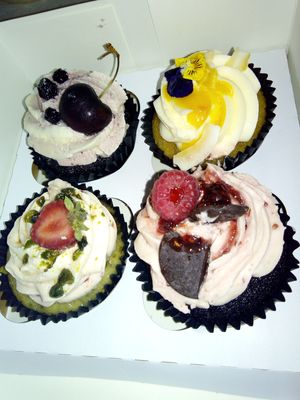 Delicious vegan cupcakes from Flour patisserie. at Flour Patisserie in Jersey