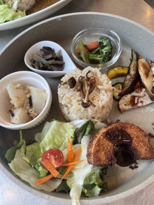 Macrobiotic plate  at Natudeco in Kamakura