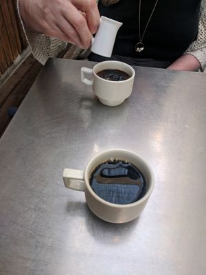 Organic coffee with soymilk available at Natudeco in Kamakura