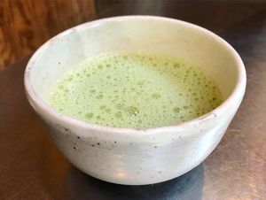 Soy matcha latte at Natudeco in Kamakura
