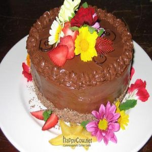 Our organic, vegan chocolate cake at Radha Yoga and Eatery in Vancouver