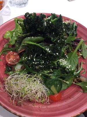 Warm veggie salad at ManicOrganic Cafe in Penrith