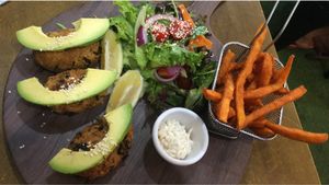 Vegan Fish & Chips at ManicOrganic Cafe in Penrith