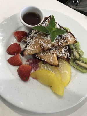 Vegan French toast  at ManicOrganic Cafe in Penrith