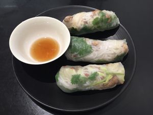 Rice paper rolls at Mint and Jam in Yea
