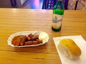Seitan Currywurst at Curry One in Berlin