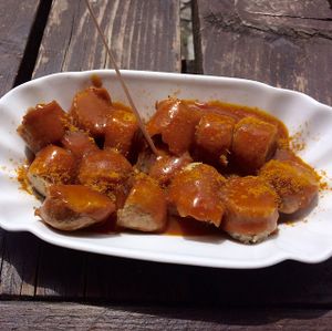 Tofu Currywurst  at Curry One in Berlin