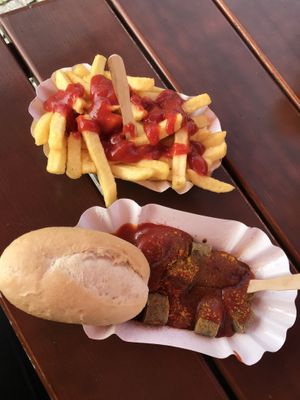 Currywurst at Curry One in Berlin