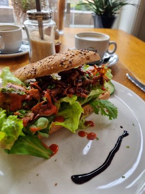 Pulled jackfruit at Logica Cafe Restaurant in Leiden
