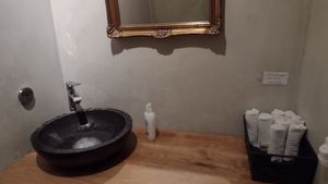 Real towels to dry your hands at Logica Cafe Restaurant in Leiden