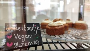Carrot cake at Logica Cafe Restaurant in Leiden
