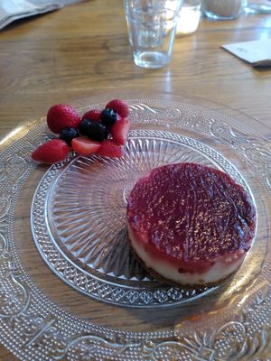 Vegan cheesecake at Logica Cafe Restaurant in Leiden