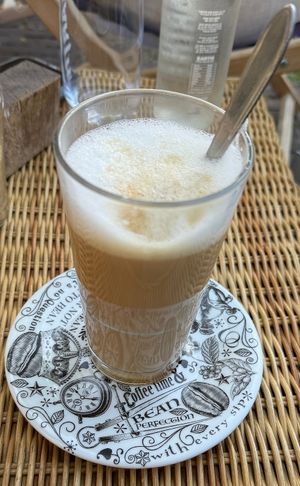 Oat milk Latte macchiato   at Logica Cafe Restaurant in Leiden