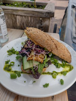 Eggplant sandwich at Logica Cafe Restaurant in Leiden