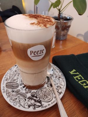 Pumpkin spice latte winter special at Logica Cafe Restaurant in Leiden