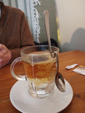 Peeze Communitea Rooibos Sinaasappel - met zo'n leuke lepel! at Logica Cafe Restaurant in Leiden