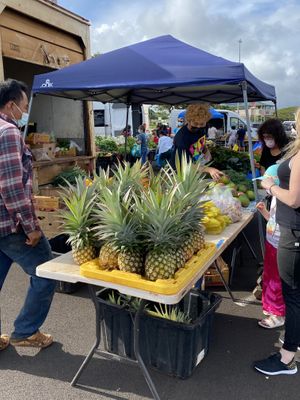 Pineapples at Farmer's Market in Lihue