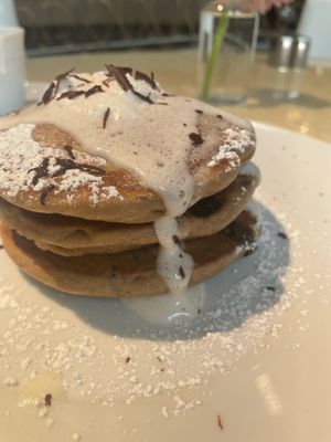 Chocolate chip mocha pancakes   at Wynn Hotel - Jardin in Las Vegas