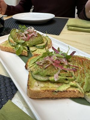 Avocado toast on sourdough  at Wynn Hotel - Jardin in Las Vegas