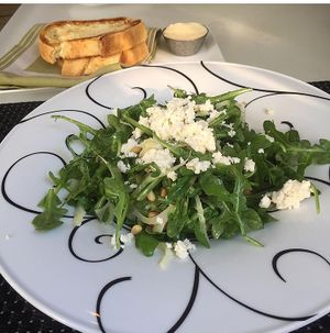 vegan ricotta and pine nut salad  at Wynn Hotel - Jardin in Las Vegas