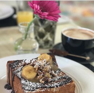 caramelized banana French toast (vegetarian)  at Wynn Hotel - Jardin in Las Vegas