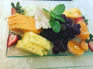 fruit and cheese plate (vegetarian) at Wynn Hotel - Jardin in Las Vegas