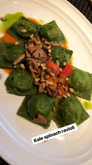 Kale spinach ravioli  at Wynn Hotel - Jardin in Las Vegas