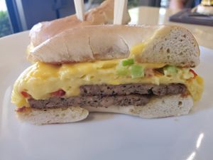 Impossible + JustEgg breakfast sandwich 😍 at Wynn Hotel - Jardin in Las Vegas