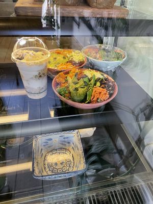 Variety of vegan bowls   at Rawsome Earth Cafe in Cooma