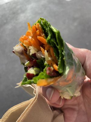 Rice paper salad roll  at Rawsome Earth Cafe in Cooma