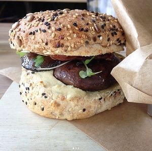 Mushroom Burger  at Urban Farmcy in Porto Alegre
