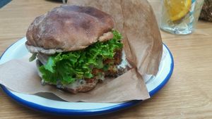 vegan burger at Freshco in Piestany