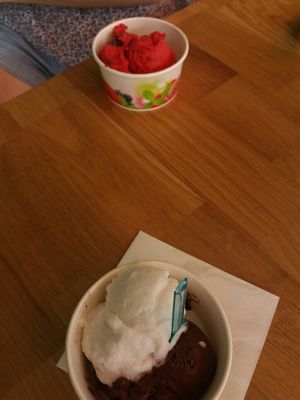 coconut and chocolate ice cream  at Schön Klar Coffee - Eis eis Baby in Mannheim