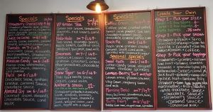 Menu  at Vampire Penguin in Eureka