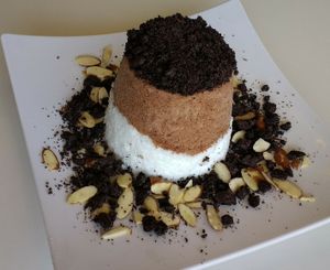 Vegan Chocolate and Coconut Snow, With Oreos and Almonds at Vampire Penguin in Eureka