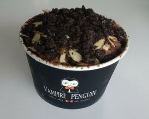 Vegan Chocolate Snow, With Oreos and Almonds at Vampire Penguin in Eureka