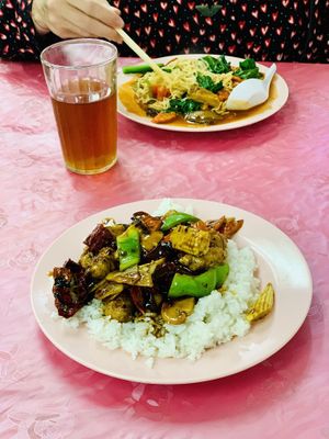 Rice with “chicken” at Wan Fo Yuan in Kuala Lumpur