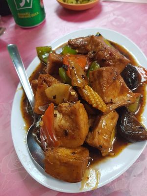 Bean curd with sauce. at Wan Fo Yuan in Kuala Lumpur