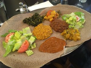 strict vegetarian platter for two  at Ada's Gojjo in Asbury Park
