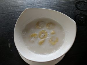 Banana coconut soup at In Touch in Koh Tao