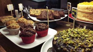 All vegan cakes in vegan heaven at The Eatery in Douglas