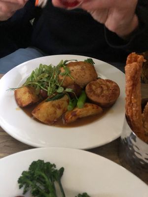 Chix roast with Yorkie pud, stuffing and all the trimmings at Two Wolves Kitchen in Brighton