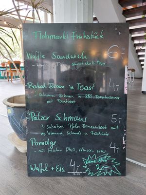 Vegan breakfast menu on June 04 at Hausboot in Ludwigshafen