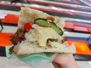 Falafel sandwich at Hausboot in Ludwigshafen