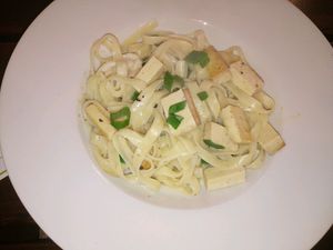 carbonara tagliatelle  at Hausboot in Ludwigshafen
