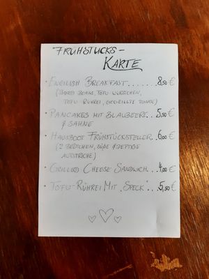 Special breakfast menu. Only once a month at the weekend, so make sure to follow their FB page for the next date. at Hausboot in Ludwigshafen