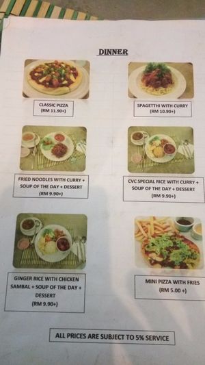 Menu at Classic Vegetarian Corner in Ipoh