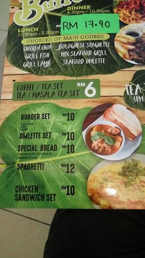 Menu at Classic Vegetarian Corner in Ipoh